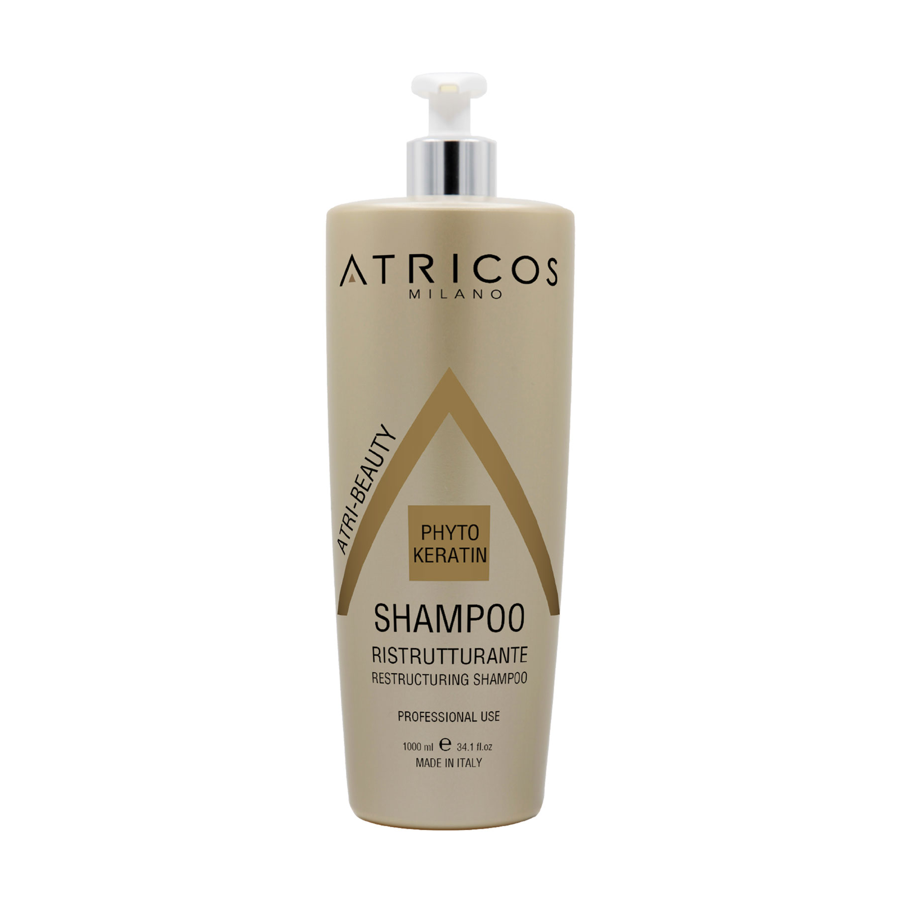 Шампунь для реструктуризації волосся Atricos Milano Atri-Beauty Restructuring Shampoo з фітокератином, 1 л